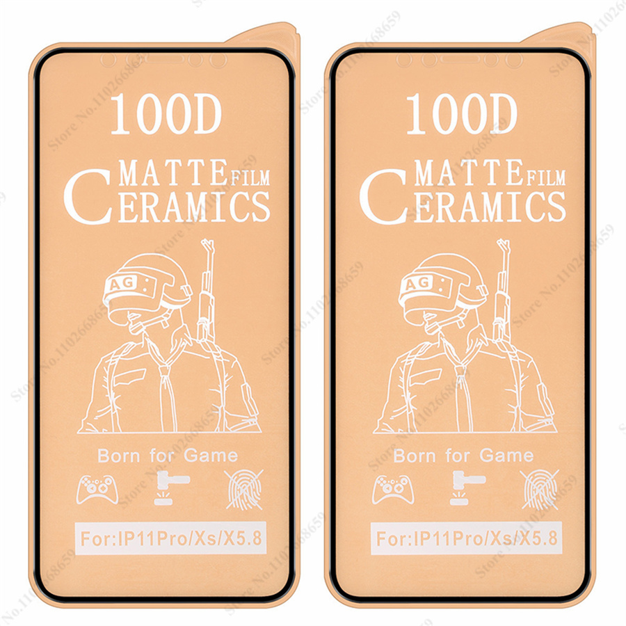 50pcs 100D Soft Ceramic Matte Protective Film For Phone16 15 14 11 13 12 Pro Max 13mini XR X XS Max Screen Protector Glass