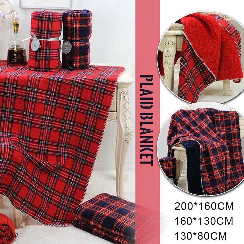 Warm Flanel Fleece Deken Voor Bed Super Zachte Fluwelen Plaid Patroon Deken Reizen Dutje Sofa Gooi Dekens Xmas Dcoration