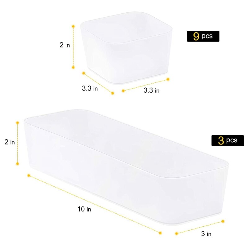 12 Desktop Drawer Storage Box Trays, Multifunctional Storage Rack, for Office Dressing Table, Bathroom, Bedroom Kitchen