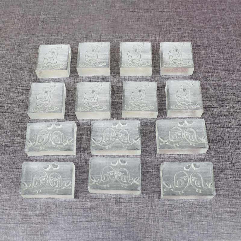 Tampon à savon en acrylique fait à la main, lettre, sceau de fleurs, motifs d&#39;animaux, timbres pour la fabrication de savon