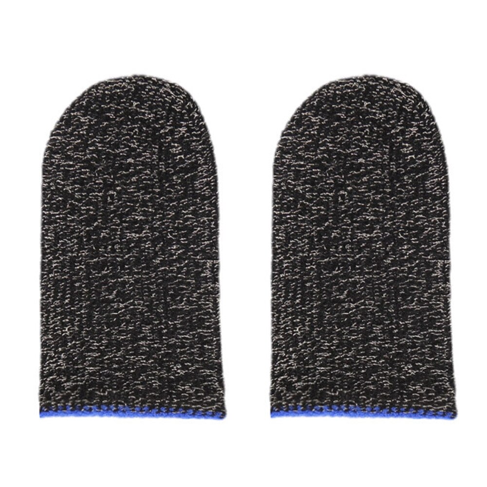 Gaming Nylon Duim Touch Mouw 1 Paar Gaming Vinger Duim Mouw Handschoenen Ademend Game Controller Vinger Covers: silver fiber-Blue