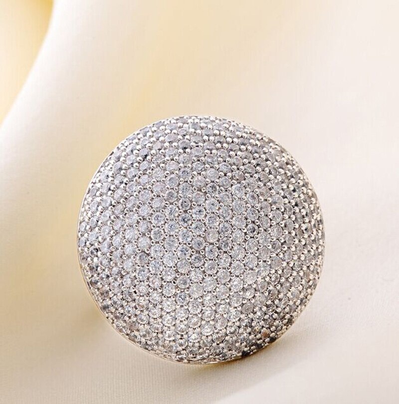 YaYI Monili Delle Donne di Modo Anello Bianco CZ di colore Argento Anelli di Fidanzamento Anelli di Nozze Anelli di Partito Regalo