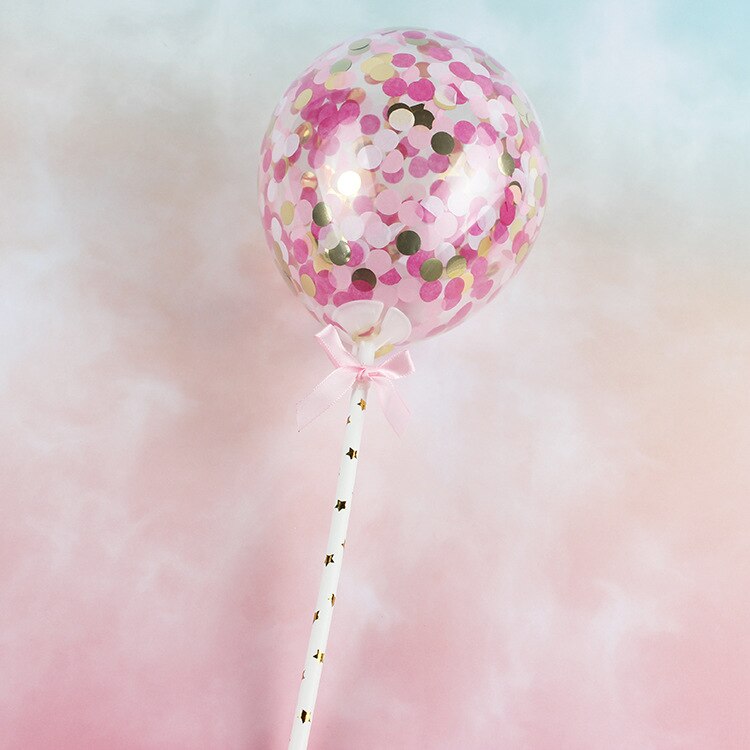 2 stk bursdagsdekorasjon paljettballong gjennomsiktige hjerteformede ballonger konfetti festkaketilbehør: 6