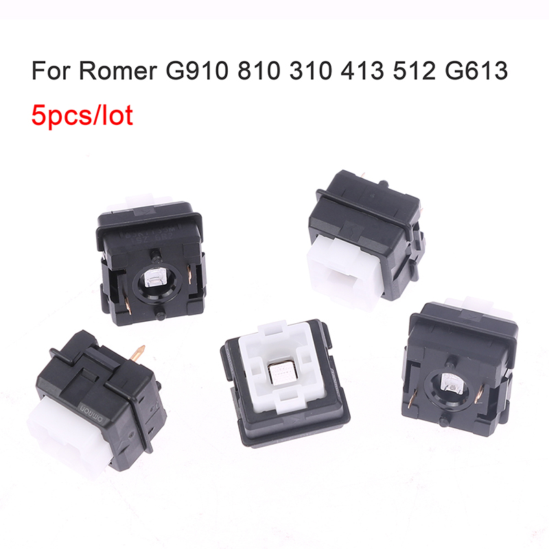 5 Stks/set Romer-G Schakelaar Voor G910 G810 G310 G413 G512 G613 Mechanische Toetsenbordaswisselas Zwarte Schakelaar