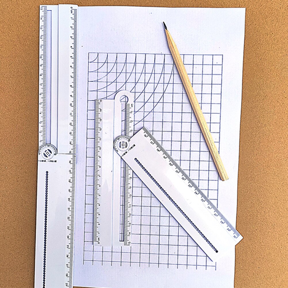 DIY Measuring Tool Math Geometry Protractor Gauge Accessories ABS 180 Degree Portable Office School Angle Ruler Multifunction