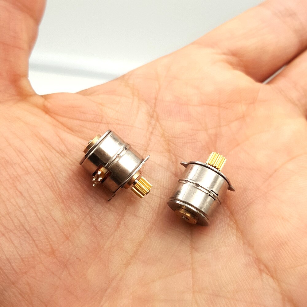 1PC Micro Stepper Motor 10mm Two-phase Four-wire Step Motor with 13 Teeth Brass Gear
