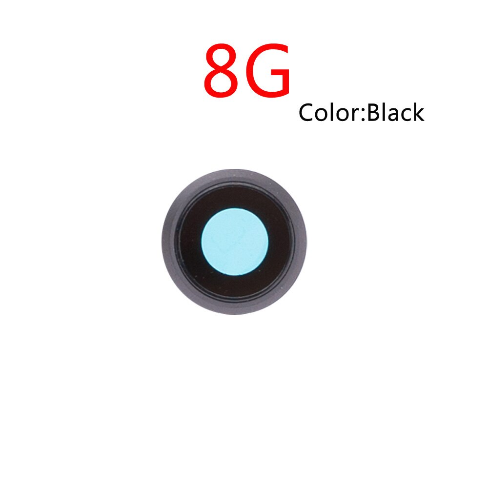 Bakre bakre kamera glass linse ring deksel for iphone  x 7 8 plus med rammeholder reservedeler: 8g svarte