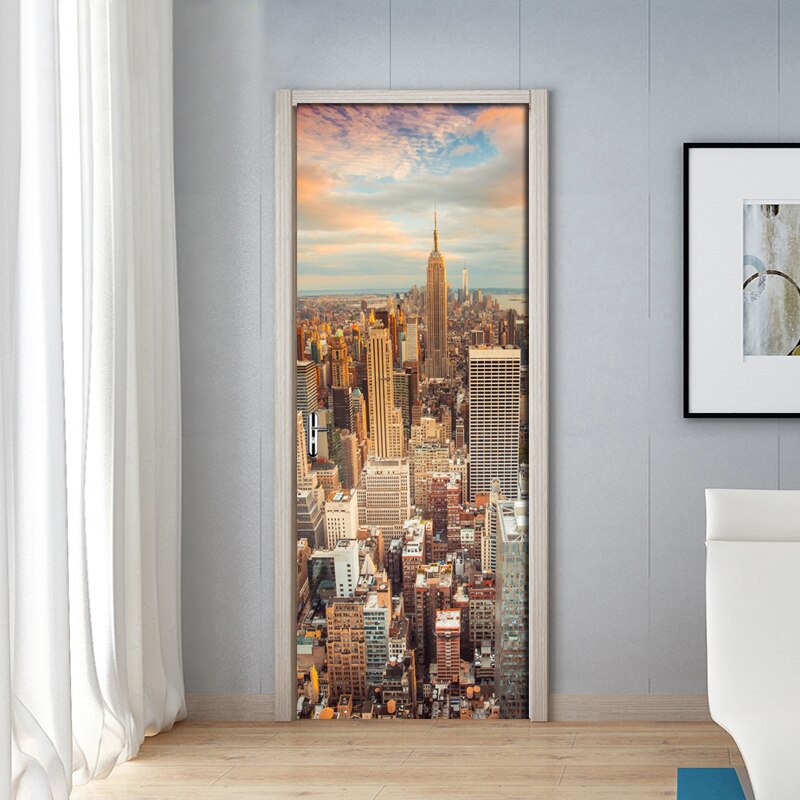 3D City Pattern 1027 Wall Sticker