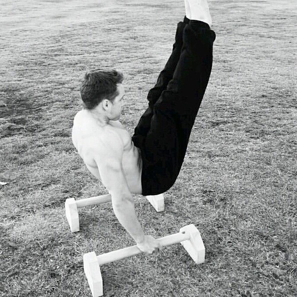 Soporte para ejercicios push-up barras deporte gimnasio entrenamiento pecho H en forma de pino madera calisténica soporte de mano paralelo barra doble varilla