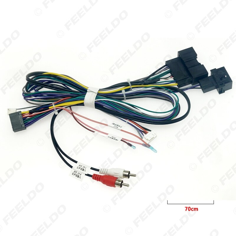 LEEWA Car 16pin Android Wiring Harness With Canbus Box For Mazda BT-50 Aftermarket Stereo Installation Wire Adapter #CA6601: Wire harness