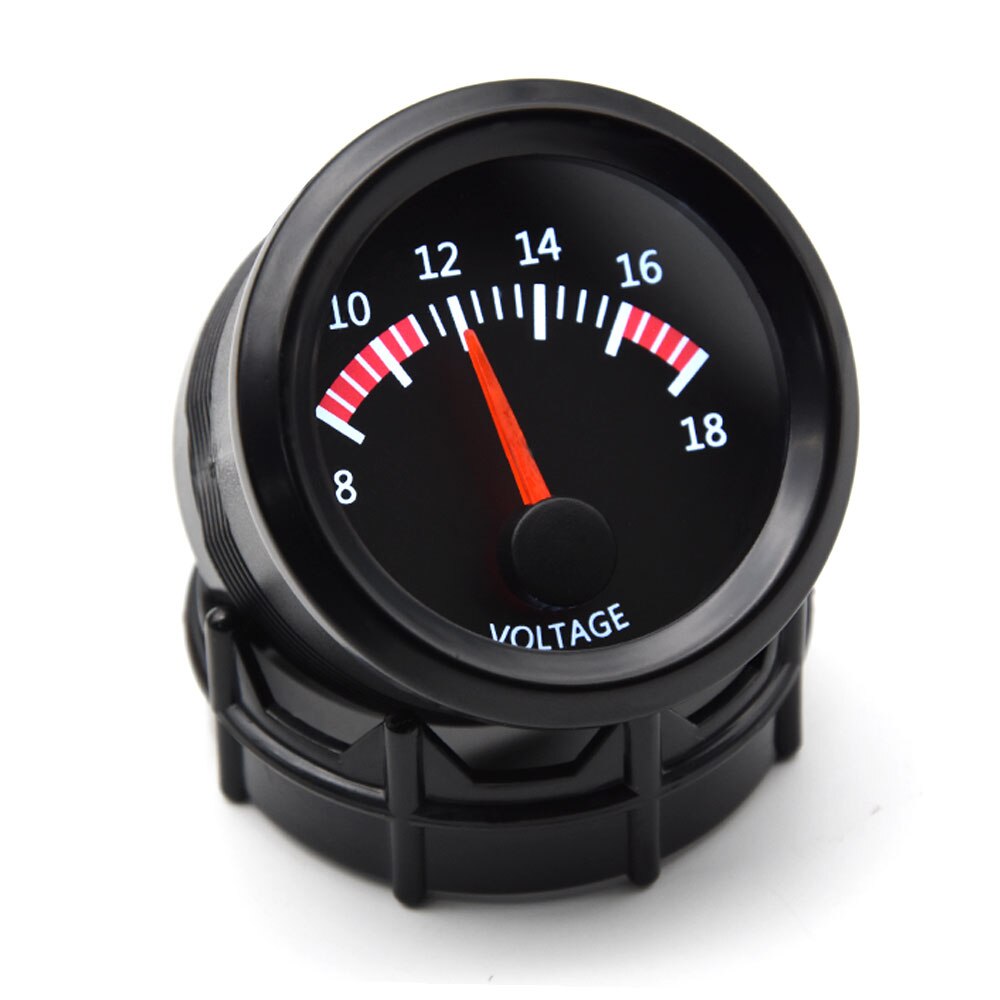 2&quot; 52mm Gauge VOLTS Car Gauge 12V Auto Instrument Voltage Meters Gauge 8~18V Car Volt Meter Pointer Car Gauge Black Gauge Cup