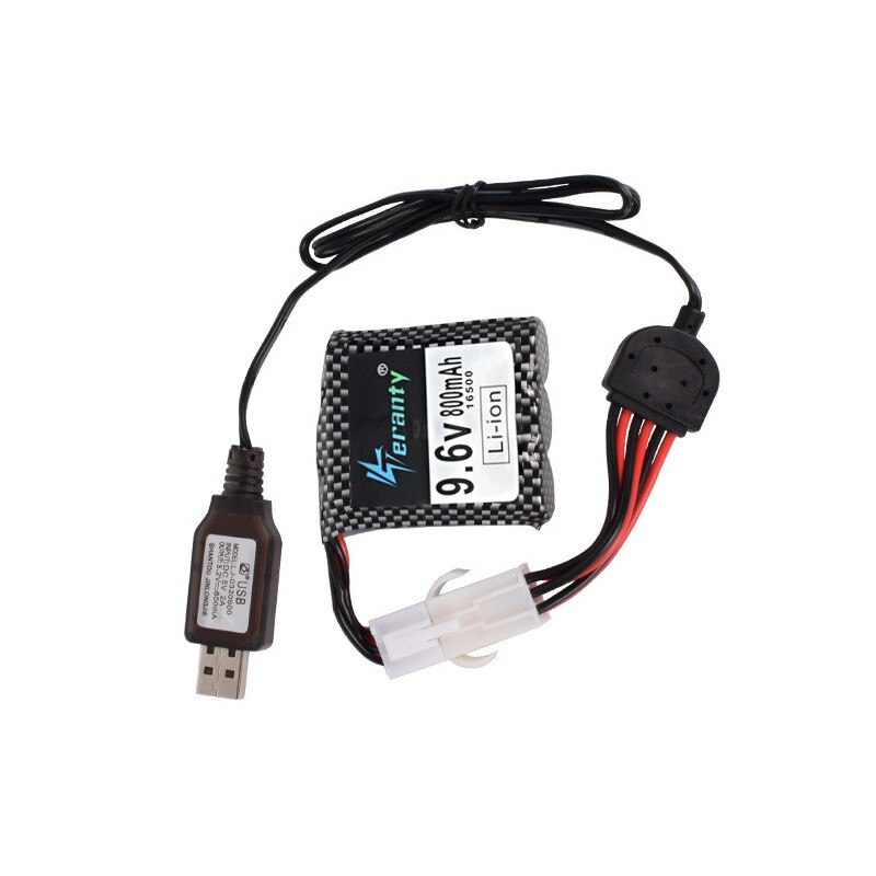 9.6v Li-ion Battery for 9115 9116 S911 S912 RC Car Truck Spare Upgrade 9.6V 800mah 9115 9116 Rechargeable battery for toys Car: Green