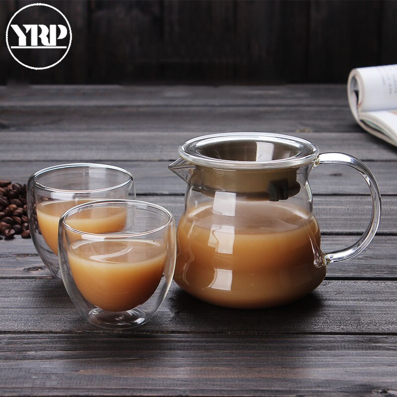 YRP 360ml 450ml 800ml V60 Giet Over Glas Bereik Koffie Server Karaf Drip Pot Koffie Waterkoker Brouwer barista Percolator Duidelijk Tool