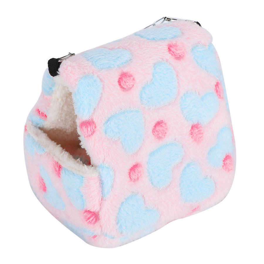 Pet Cage for Hamster Accessories Hamster Sleeping Bag Pet Hanging Cute Bedroom Heart Shaped Castle Hammock: Medium