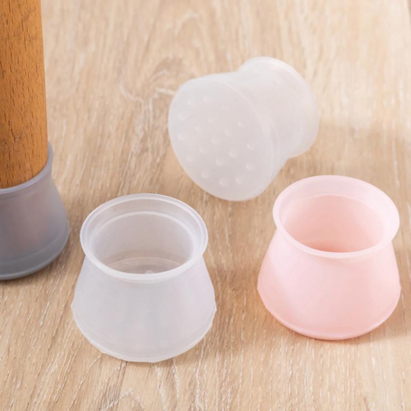 4pc Table Chair Leg Silicone Cap Pad Furniture Table Feet Cover Floor Protector Non-slip Table Chair Mat Caps Foot Protection