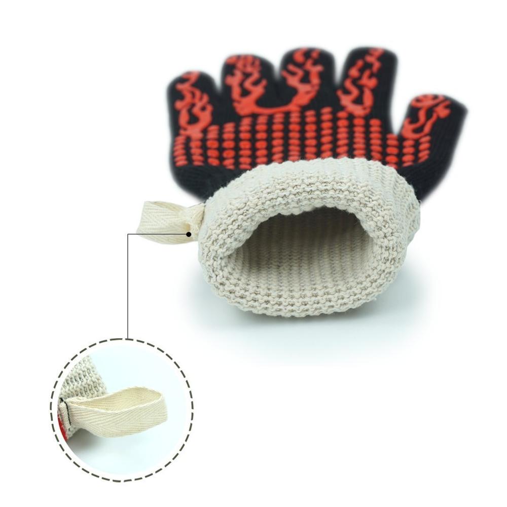 500-800 grader extremt värmetåliga grillhandskar för bakning grillning ugnsvantar kökstillbehör matlagningshandskar