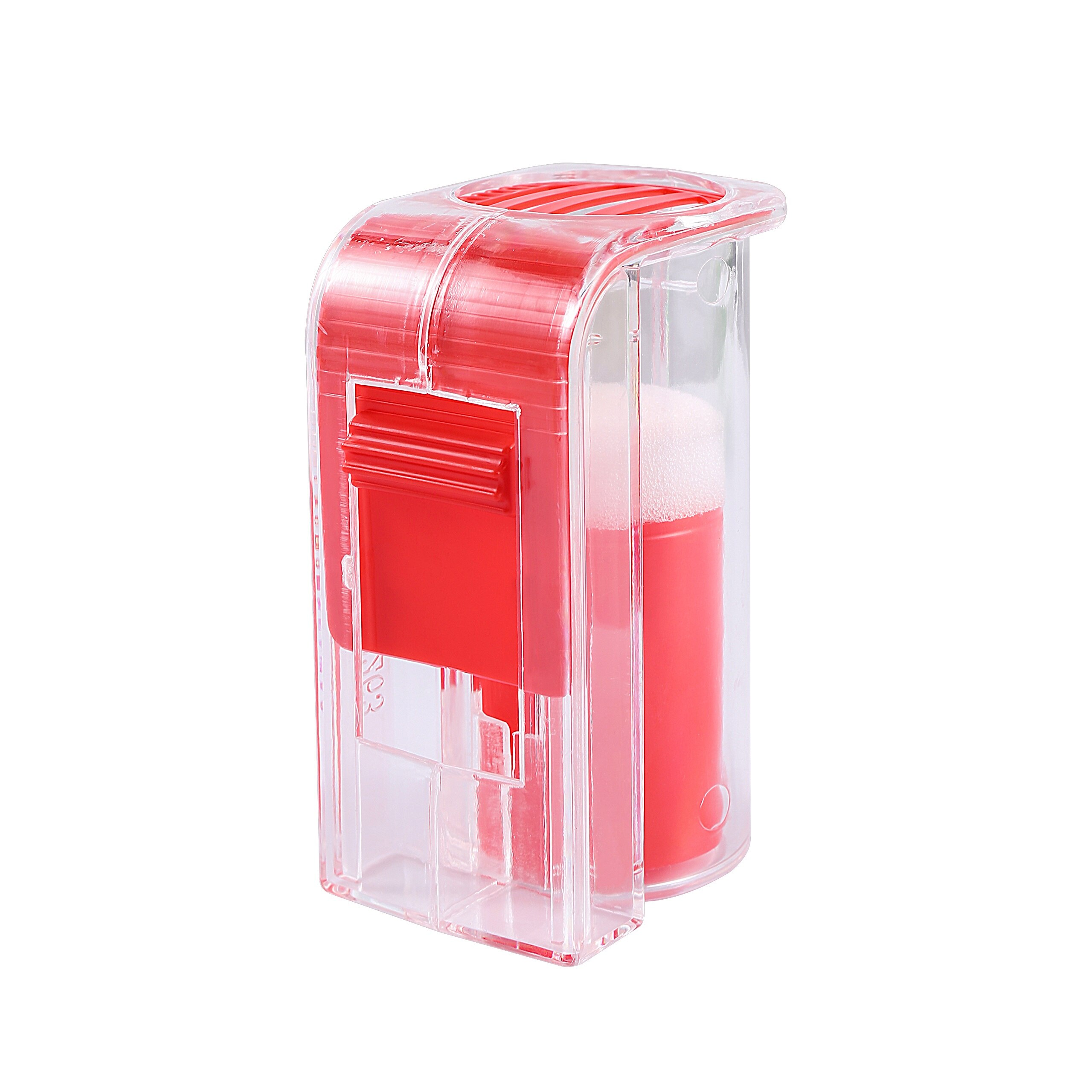 Ape regina marcatore bottiglia Ape marchio gabbia plastica una mano marcatura ricevitore con pistone peluche giardino apicoltura forniture 1 pz: rosso