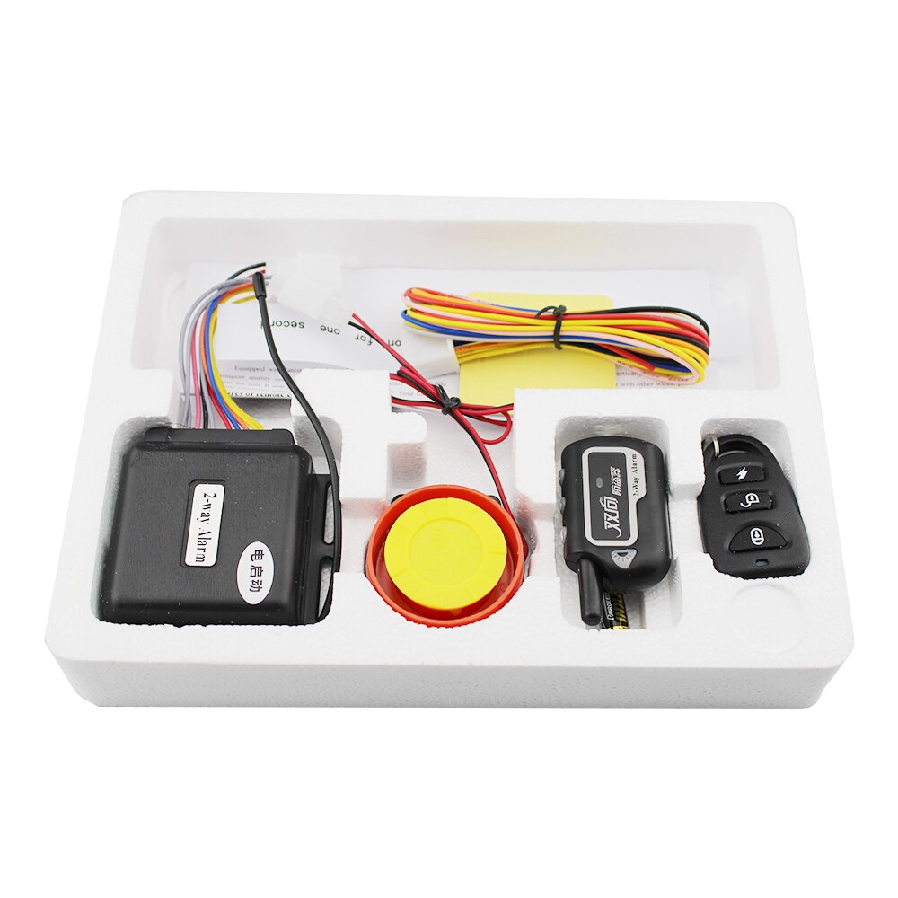 2-vejs Motorcykel Tyverialarm - Fjernstart Motor - 36V-72V - Elektrisk Scooter Alarm