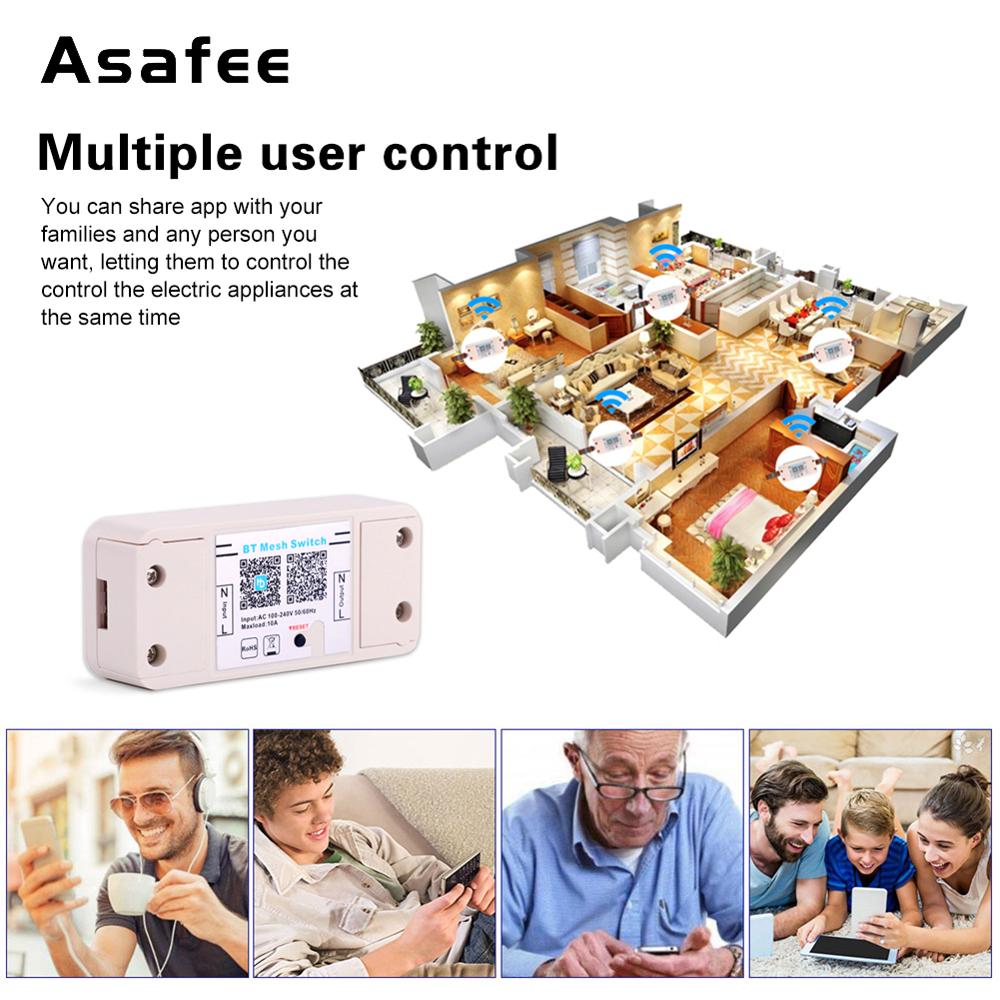 Magic Home Smart Bluetooth WiFi Switch Controller AC 100-240V 10A IOS Android APP ON/OFF Timer LED Light Controller