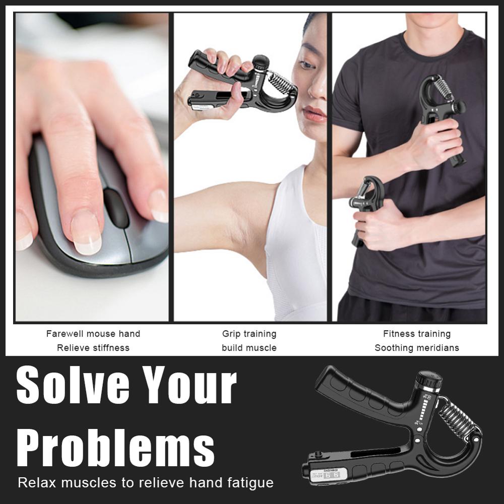 Mechanical Counting Adjustable Grip Force Finger Strength Training Device Strength Exercise Decompression Toy Fitness Equipment