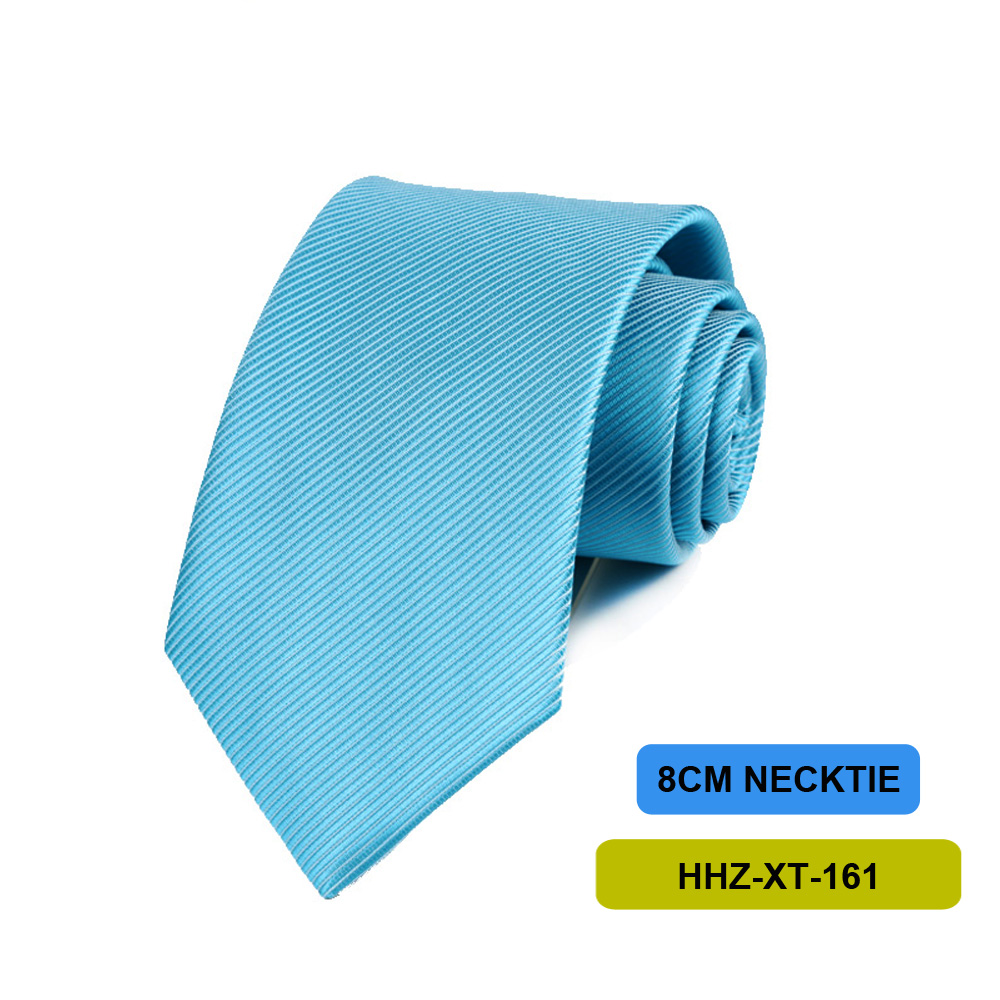 Corbata para hombre de 8CM, corbatas a cuadros a rayas lisas de color negro marino para hombre, corbata tejida de Jacquard para novio, corbata para de boda de negocios: Rojo rosado