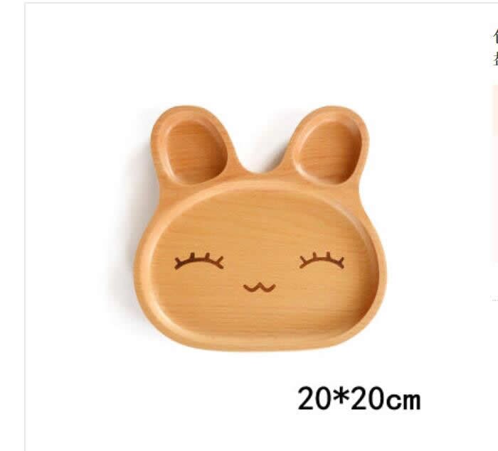 Dessin animé mignon animaux plaque en bois cuisine créative enfants aiment les plats en bois: A