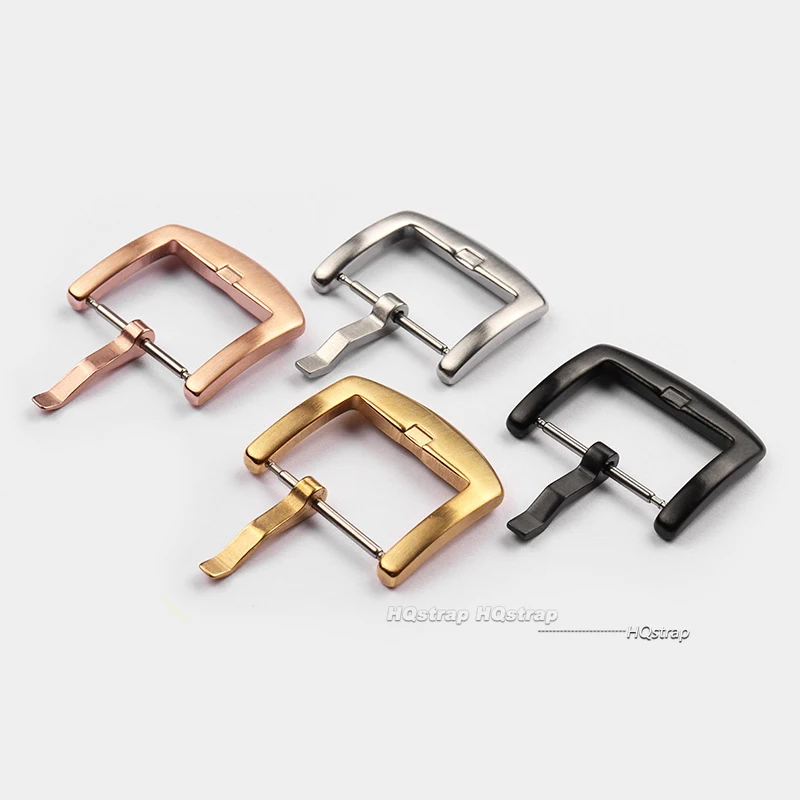 Hebilla de correa de reloj de Metal para hombre, 16mm, 18mm, 20mm, 22mm, 24mm, 26mm, correa de reloj plateada, negra, dorada, cierre de acero inoxidable, hebillas de reloj