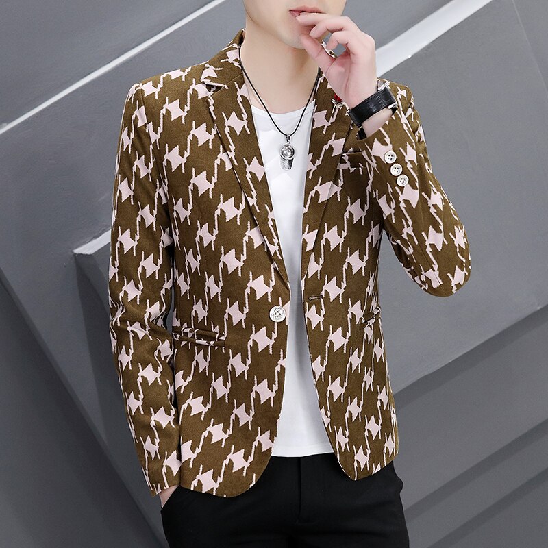 Autumn Men's Clothing Light Luxury Business Leisure Suit Jacket Set Streetwear Elegant Korean Popular Clothes Slim Pants Suit