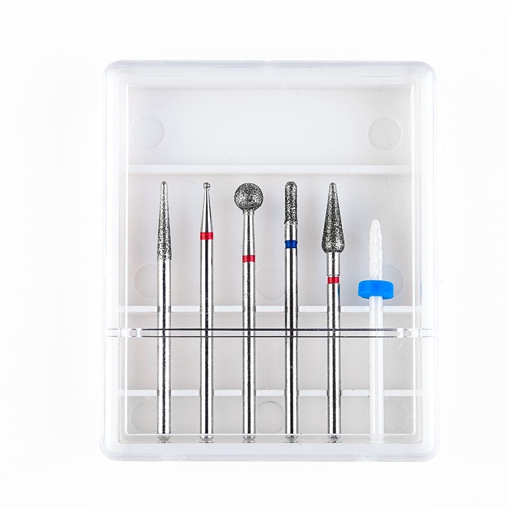 6 sztuk ceramiczne diamentowe wiertarka robić paznokci zestaw frez robić manicure obrotowy rzep czyste bity maszyna elektryczna Sztuka akcesoria