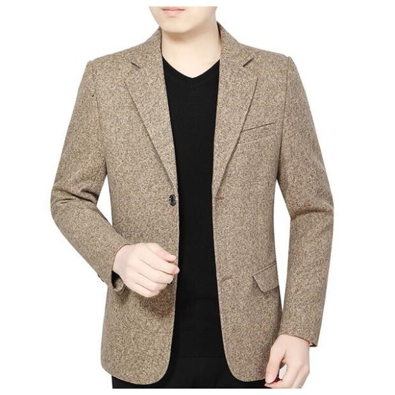 suits blazer men suits, casual blazer men men's large size: khaki / XXXL