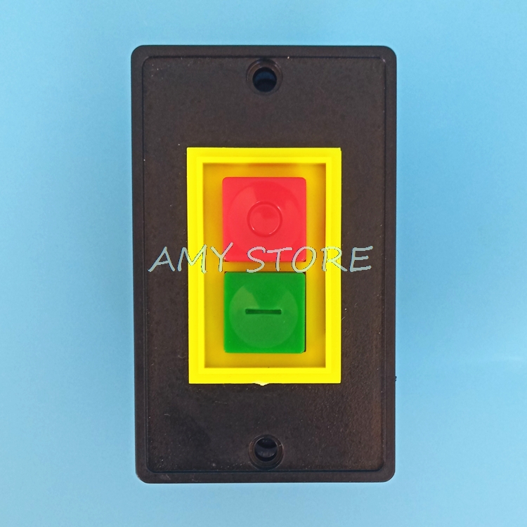 AC 380V 2KW Table Saw Drill Motor I/O On Off Start Stop Push Button Switch 6 Screw Terminals QCS1