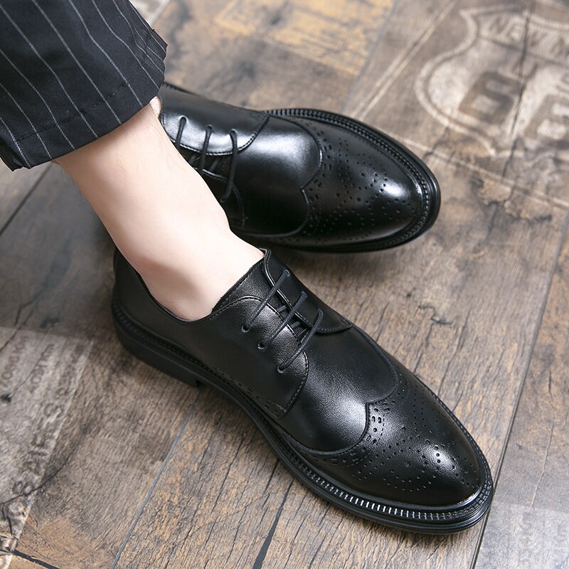 Valstone nowe markowe skórzane buty męskie wysokiej jakości modne eleganckie obuwie męskie klasyczne formalne na wesele społeczne męskie buty sukienka