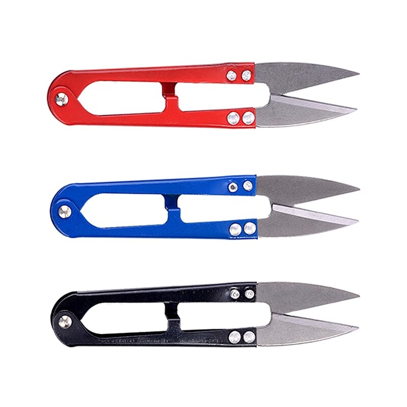 Srebrny arkusz żyłka przędza metal nożyczki nożyczki papierowe nożyczki nici krawiec czerwony niebieski czarny losowo