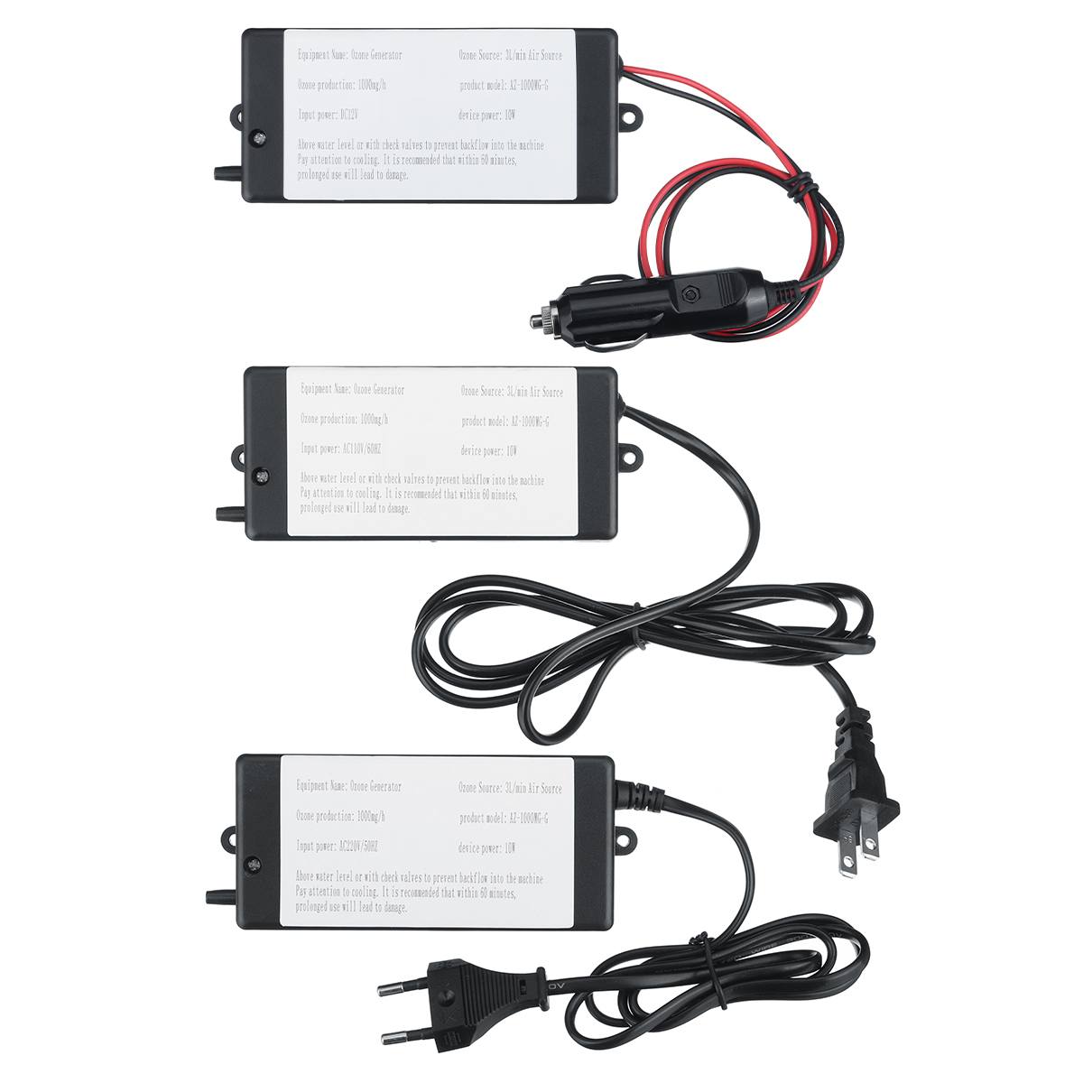 Tubo de ozono de 1000mg para generador de ozono, tubo de sílice, generador de ozono, ozonizador para agua, accesorios de purificación de aire, 220/110V/coche