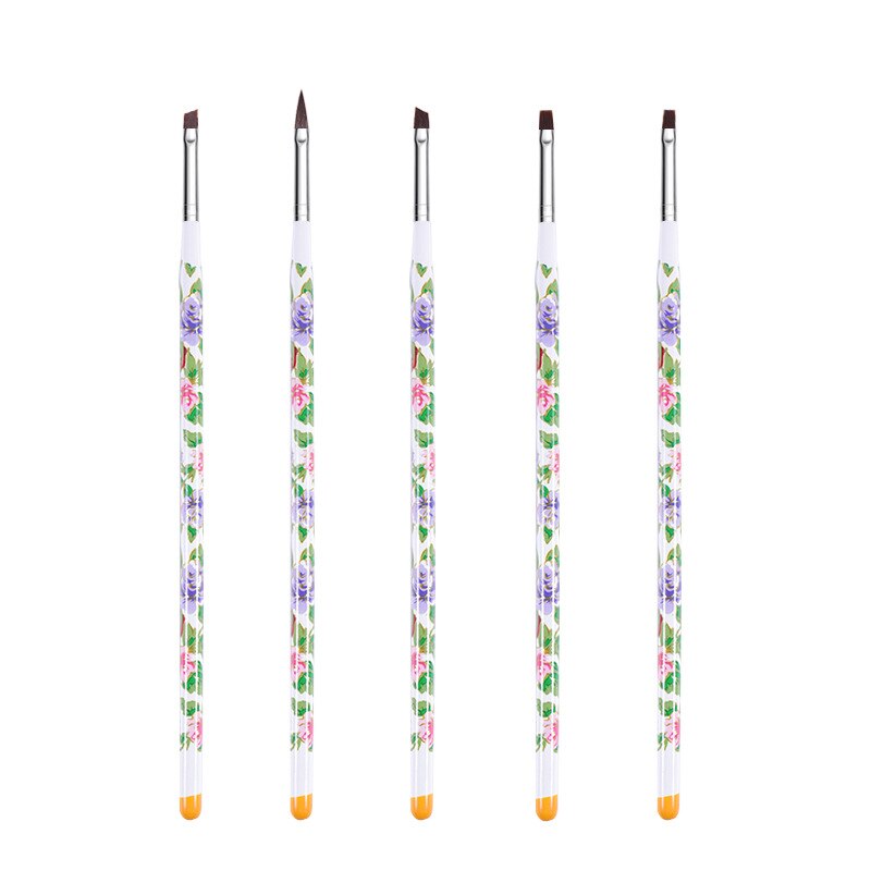 Navolution-pincel de uñas para manicura, brocha de Gel para Nail Art, brocha de Gel para esculpir en polvo líquido acrílico, 15 unids/set por juego