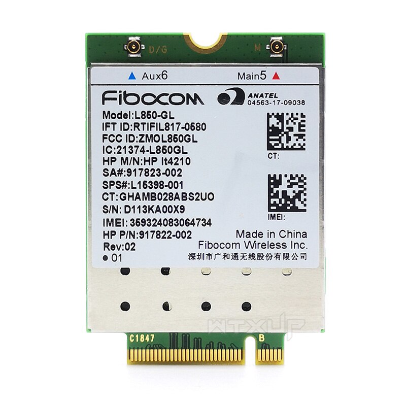 L850-GL Fdd Tdd Lte 4G Card Wwan Mobiele Module Sps #917823-001/L15398-001 Voor Hp LT4210 430 440 450 G5 Notebook: Default Title