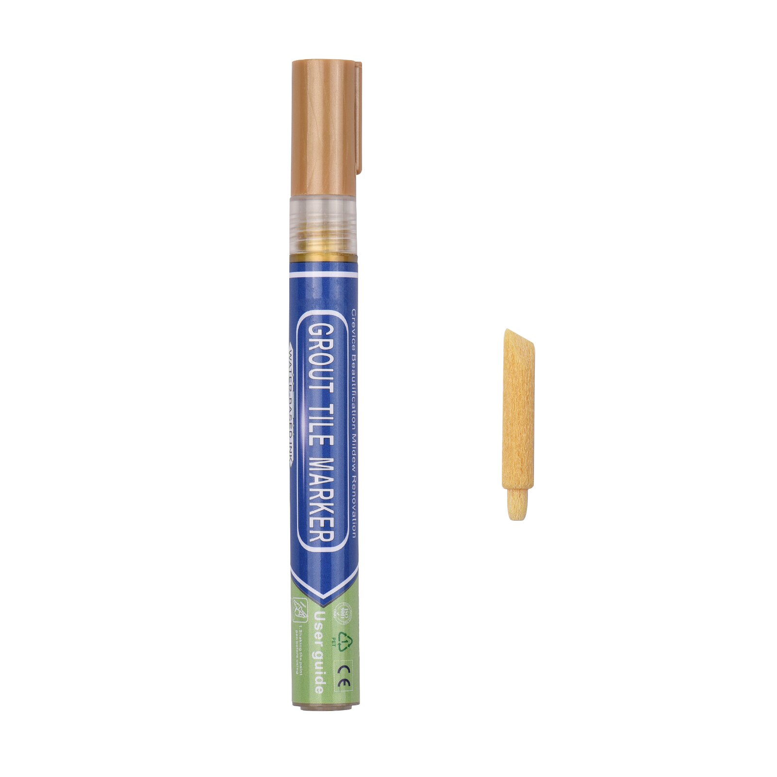 Grout Pen Water Based Tile Grout Paint Pen Renew Repair Marker Tile Gap Line Coating with Replacement Tip Waterproof: Gold