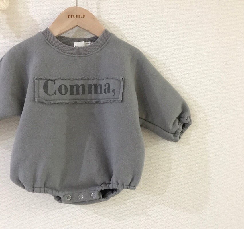 Milancel Baby Body Dikke Voering Peuter Jongens Kleding Lange Mouw Baby Bodysuit: Grijs / 3T