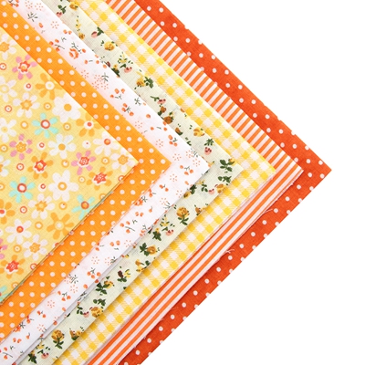 ShuanShuo 50x50 cm Normale 8 soort verschillende Series Patchwork Katoen Stof Fat Quarter Bundel Voor DIY Naaien stof: ORANGE