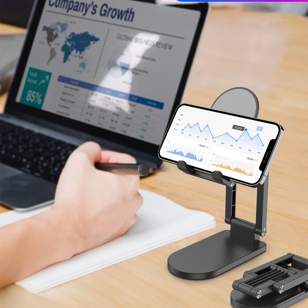 Tablet-ständer für ipad mini/samsung/xiaomi pro, iphone 13 , 12 11 handy, schreibtisch, verstellbar, faltbar, 7.9/10.5/11/12.9/16 zoll