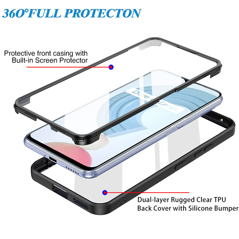 etui 360 pełny pokrywa dla OPPO Realme C21 C21Y C25 C25S C25Y Wstrząsoodporne etui na telefon dla Realme C30S C33 torba Funda
