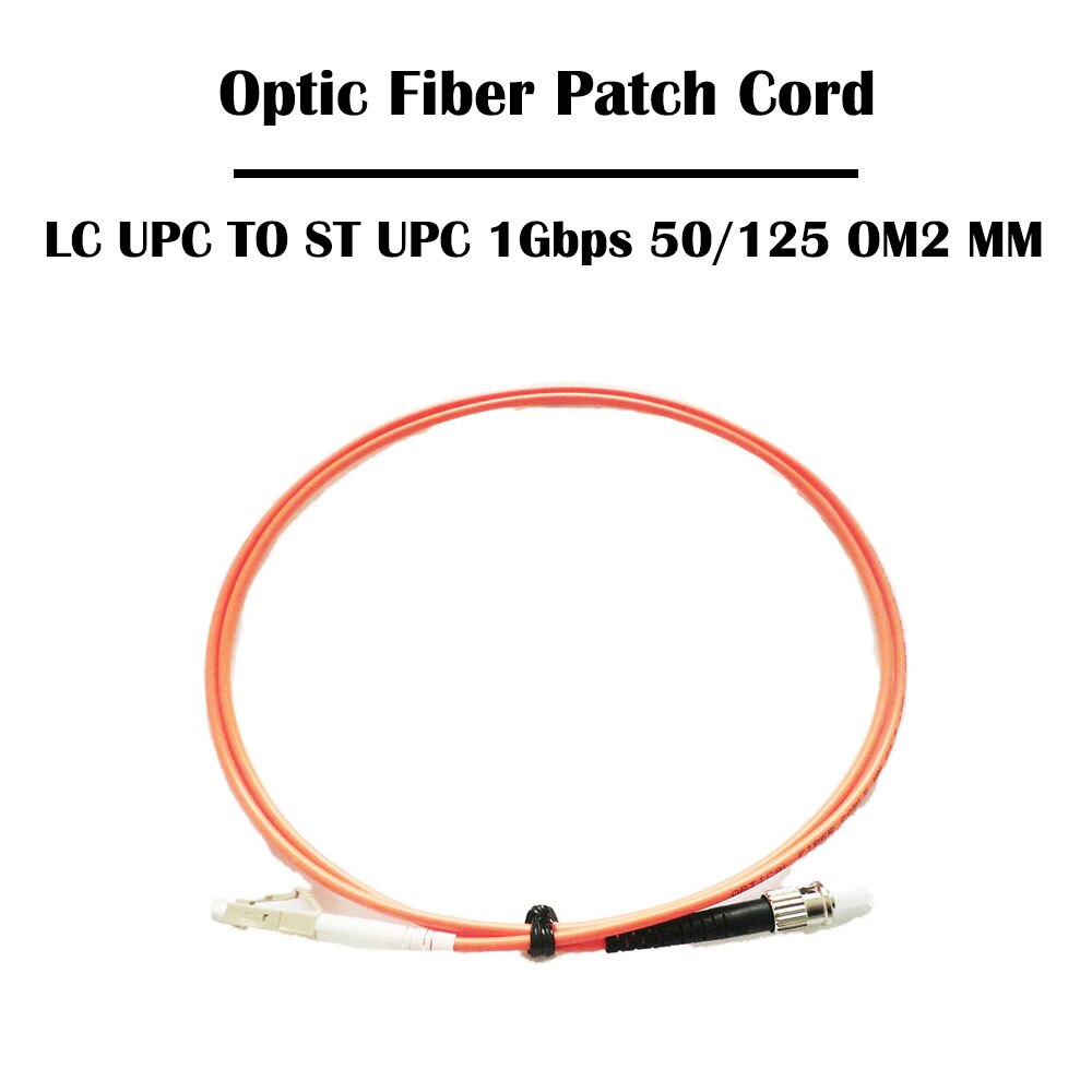 5 Pieces 15 Meter LC TO ST Fiber Patch Cord UPC/APC Single Mode SM Multi Mode MM Simplex 3.0mm Ethernet Networking FTTH