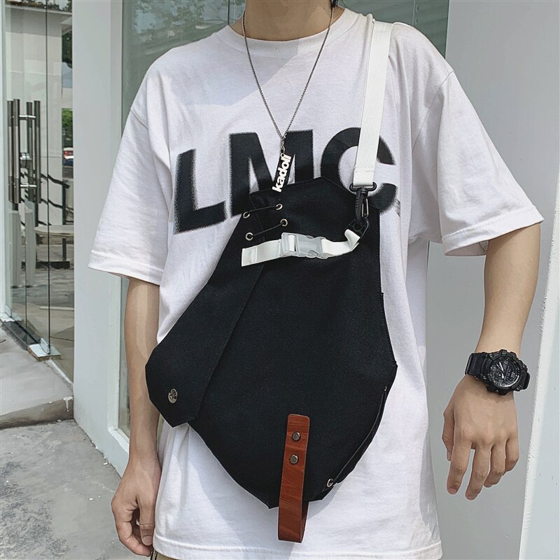 Umhängetasche für damen, marke: japanische canvas-tasche, schlicht, lässig, schultertasche, geräumige brusttasche für damen