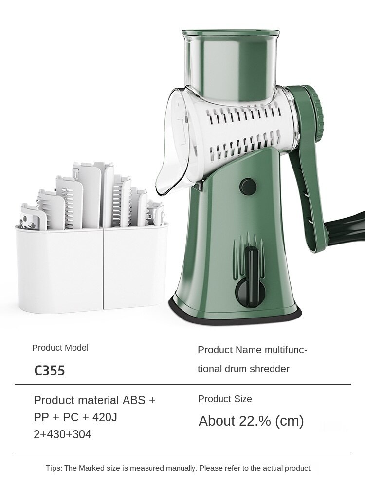 Multifunctional chopper hand roller rotary planer potato slicer