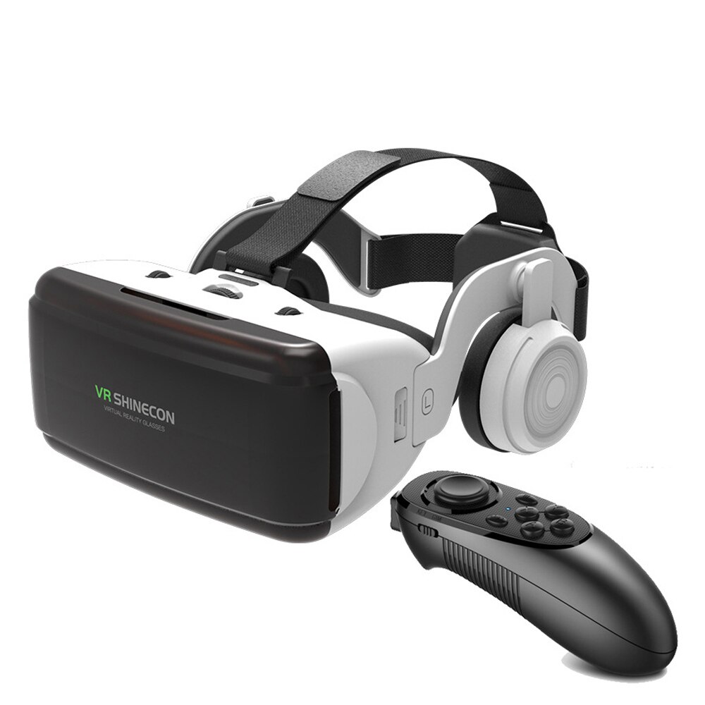 Original VR Virtual Reality 3D Glasses Box Stereo VR Google Cardboard Headset Helmet for IOS Android Smartphone Wireless Rocker: G06E add gamepad