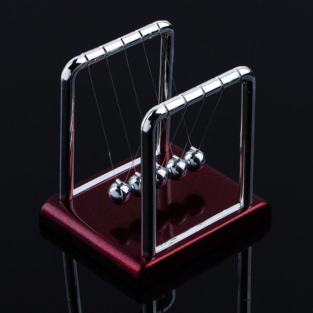 1 Pcs Newton 'S Cradle Steel Balance Balls Desk Natuurkunde Science Pendulum Desk Speelgoed Voor Kinderen Brand Voor kids