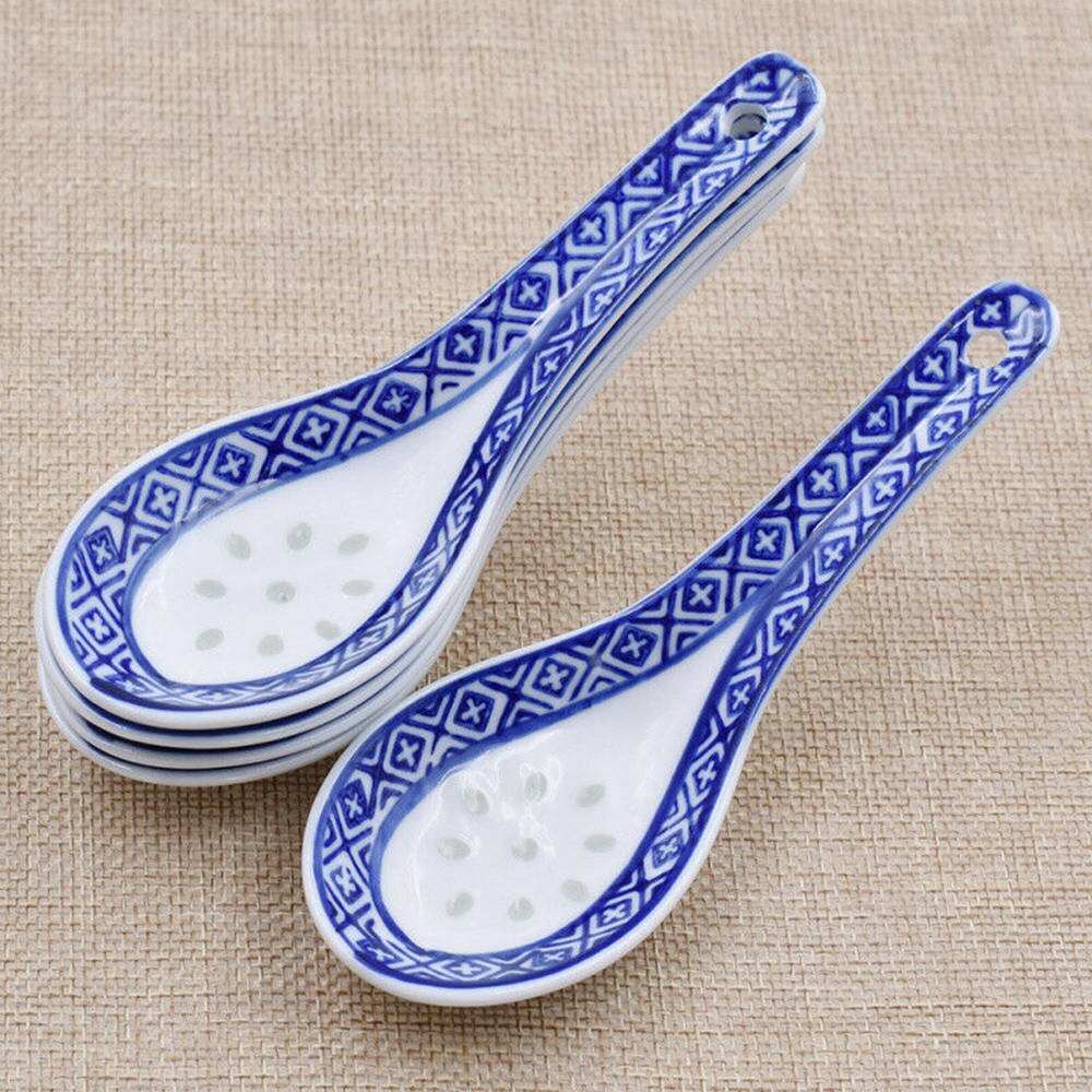 5 sztuk ceramiczna łyżka chiny łyżka robić zupy mieszać łyżka robić zupy s robić zupy i ryżu zastawa stołowa robić kuchni jadalnia bar narzędzie