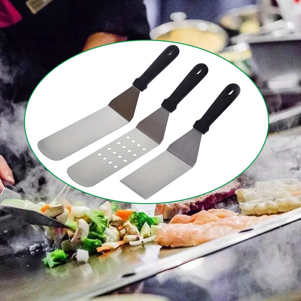 Stainless Steel Plastic Handle Cooking Spatula Kitchen Cookware Barbecue Tool Cooking Spatula Top Selling