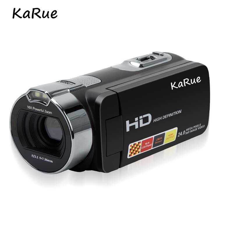 KaRue caméra vidéo numérique HD 1920x1080P 24MP 2.7 "écran 16x Zoom Mini caméscope DV caméra vidéo numérique avec LCD