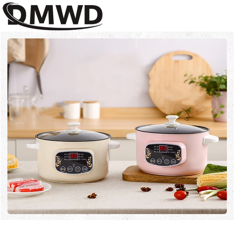 DMWD Multifunctional Electric Cooker Heating Pan Electric Cooking Pot Machine Hotpot Noodles Eggs Soup Steamer mini rice cooker